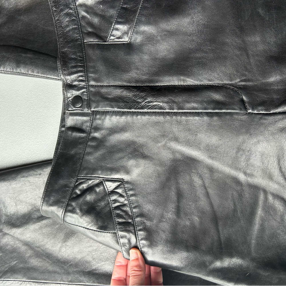 Vakko Black Leather Trousers - Picture 6 of 15